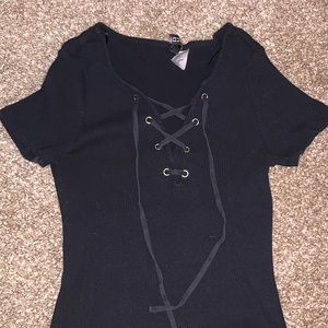 Black lace top